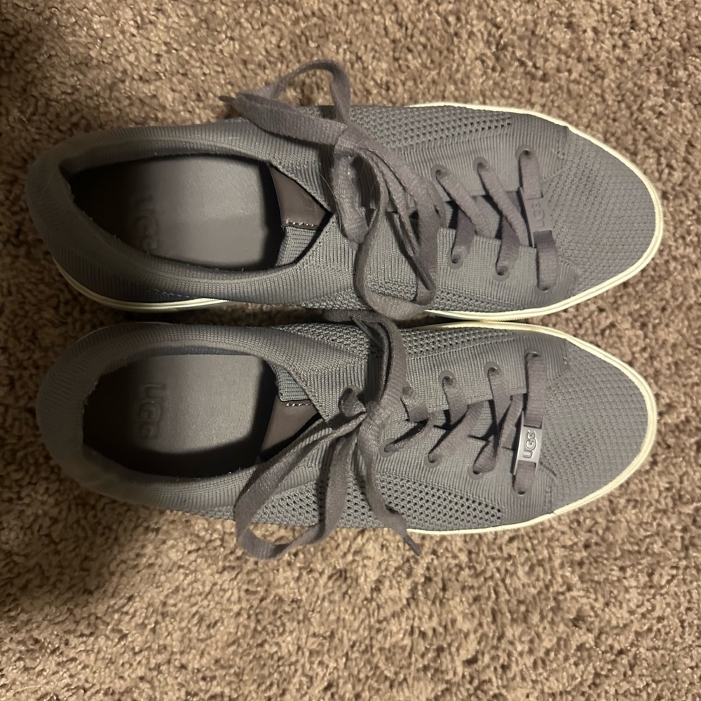 UGG Men’s Gray Knit Lace-Up Sneakers